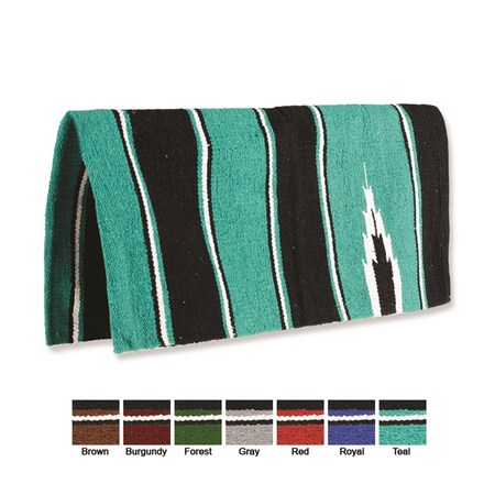 Jacks Imports Acrylic Cotton Navajo Blanket TEAL 2707-TE